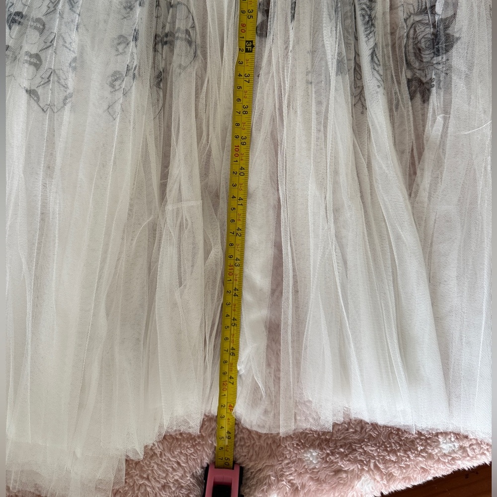 Origami Gray and Black Patterned Jacket with bling and tulle. Long. - Picture 8 of 8